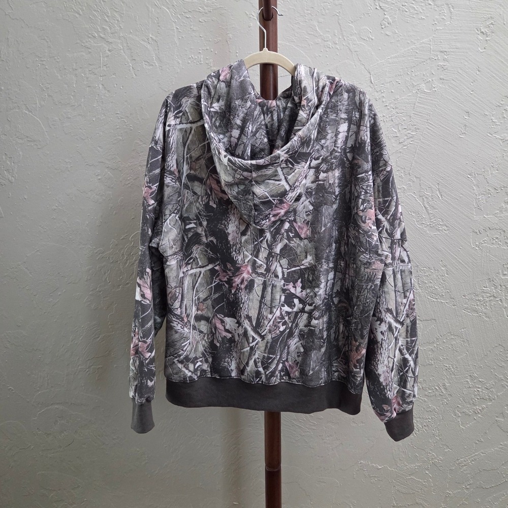 T105. Tree‎ Camo Hoodie Pullover Sweatshirt - Picture 4 of 6